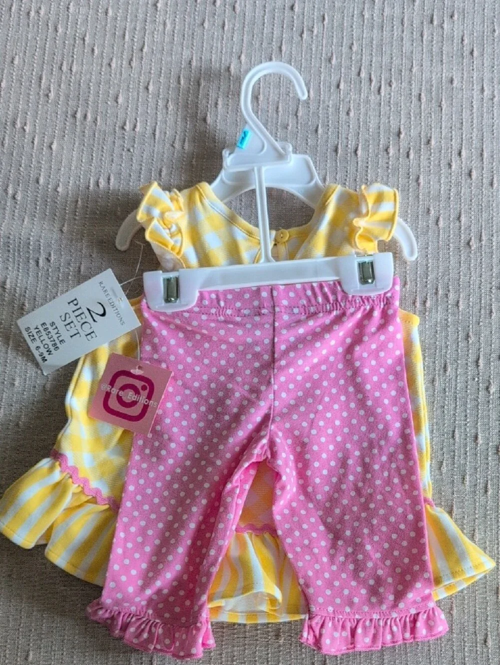 Yellow Baby Dress Set with Pink Pants